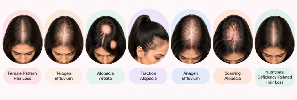 Female Hair Loss Types & Treatment at Eternis Skin Clinic